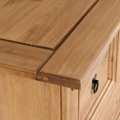 Corona 2+2 Drawer Chest - Distressed Waxed Pine