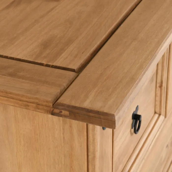 Corona 2+2 Drawer Chest - Distressed Waxed Pine