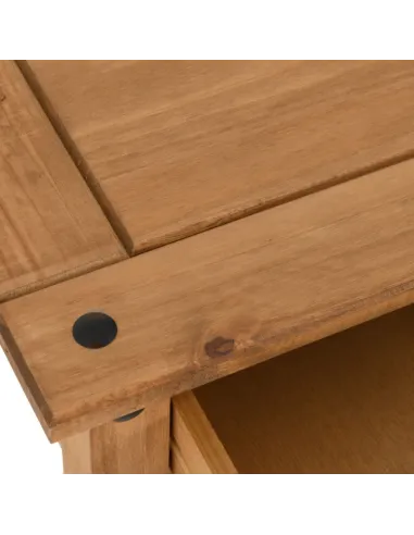 Corona 1 Drawer Lamp Table - Distressed Waxed Pine