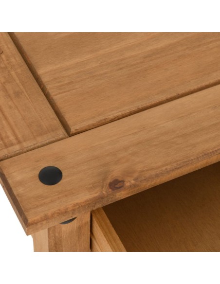 Corona 1 Drawer Lamp Table - Distressed Waxed Pine