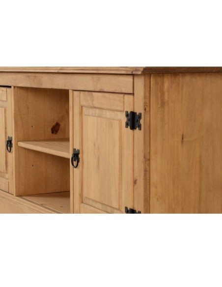 Corona 2 Door Flat Screen TV Unit - Distressed Waxed Pine