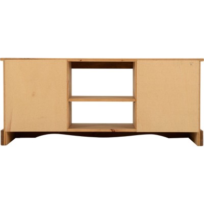 Corona 2 Door Flat Screen TV Unit - Distressed Waxed Pine