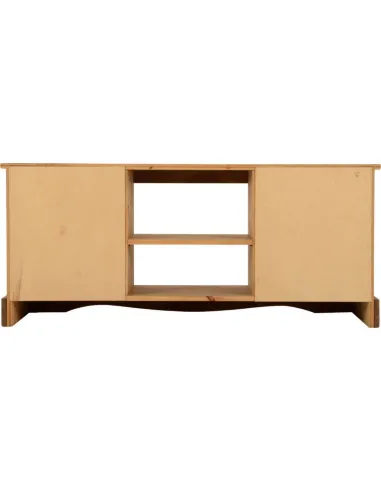 Corona 2 Door Flat Screen TV Unit - Distressed Waxed Pine