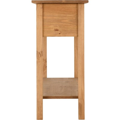 Corona 3 Drawer Console Table With Shelf - Distressed Waxed Pine