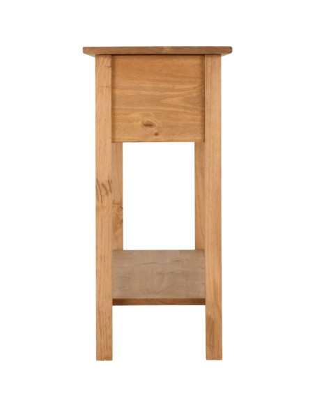 Corona 3 Drawer Console Table With Shelf - Distressed Waxed Pine