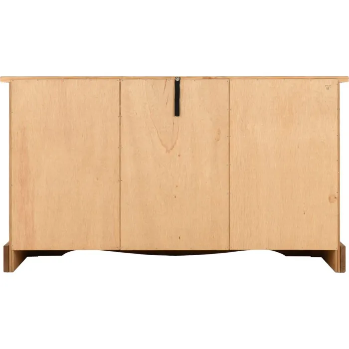 Corona 3 Door 3 Drawer Sideboard - Distressed Waxed Pine