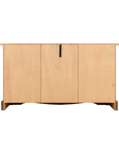 Corona 3 Door 3 Drawer Sideboard - Distressed Waxed Pine