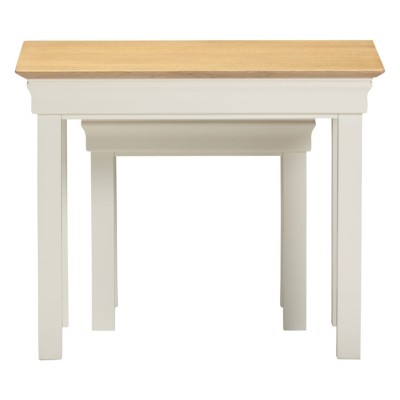 Bordeaux Nest Of 2 Tables - Ivory/Oak