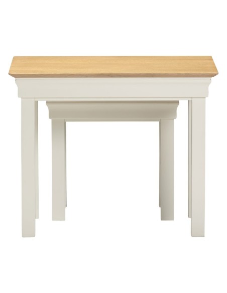Bordeaux Nest Of 2 Tables - Ivory/Oak