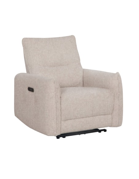Miro Electric Recliner Armchair - Brown/Beige