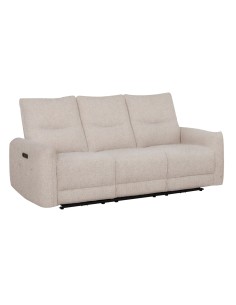 Miro Electric 3 Seater Recliner Sofa - Brown/Beige