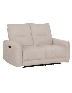 Miro Electric 2 Seater Recliner Sofa - Brown/Beige