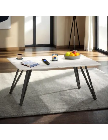 Marlow Coffee Table - White Marble Effect