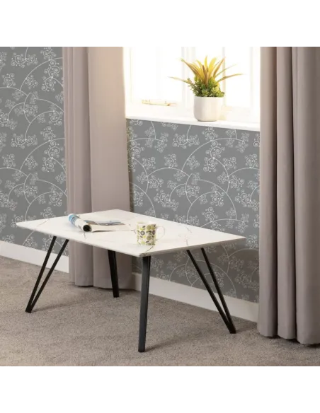 Marlow Coffee Table - White Marble Effect