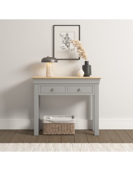 Bordeaux Console Table - Pebble Grey/Oak