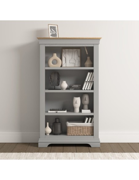 Bordeaux Bookcase - Pebble Grey/Oak