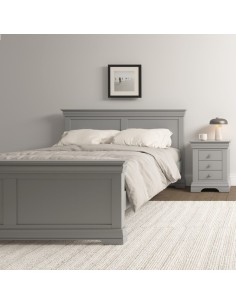 Bordeaux 5ft High End Bed - Pebble Grey