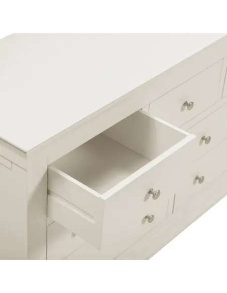 Bordeaux 3+2 Drawer Chest - Ivory