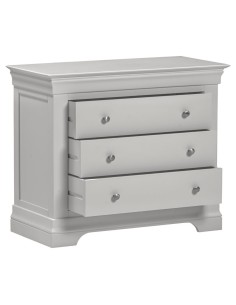 Bordeaux 3 Drawer Chest - Pebble Grey 2