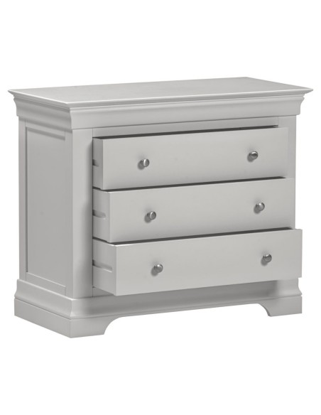 Bordeaux 3 Drawer Chest - Pebble Grey