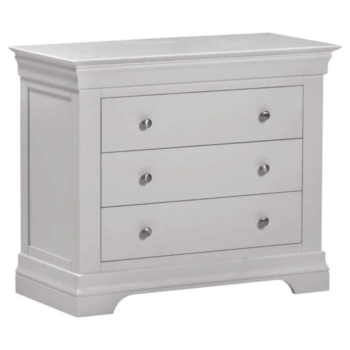 Bordeaux 3 Drawer Chest - Pebble Grey