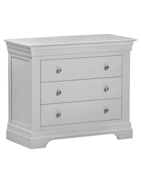 Bordeaux 3 Drawer Chest - Pebble Grey