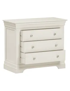 Bordeaux 3 Drawer Chest - Ivory 2