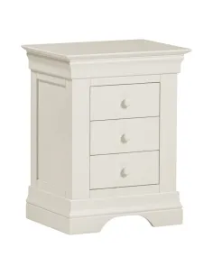 Bordeaux 3 Drawer Bedside Locker - Ivory 2