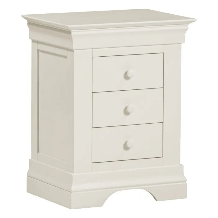 Bordeaux 3 Drawer Bedside Locker - Ivory