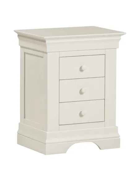 Bordeaux 3 Drawer Bedside Locker - Ivory