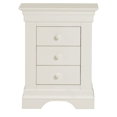 Bordeaux 3 Drawer Bedside Locker - Ivory