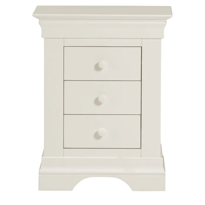 Bordeaux 3 Drawer Bedside Locker - Ivory