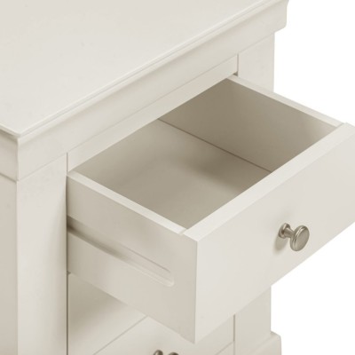 Bordeaux 3 Drawer Bedside Locker - Ivory