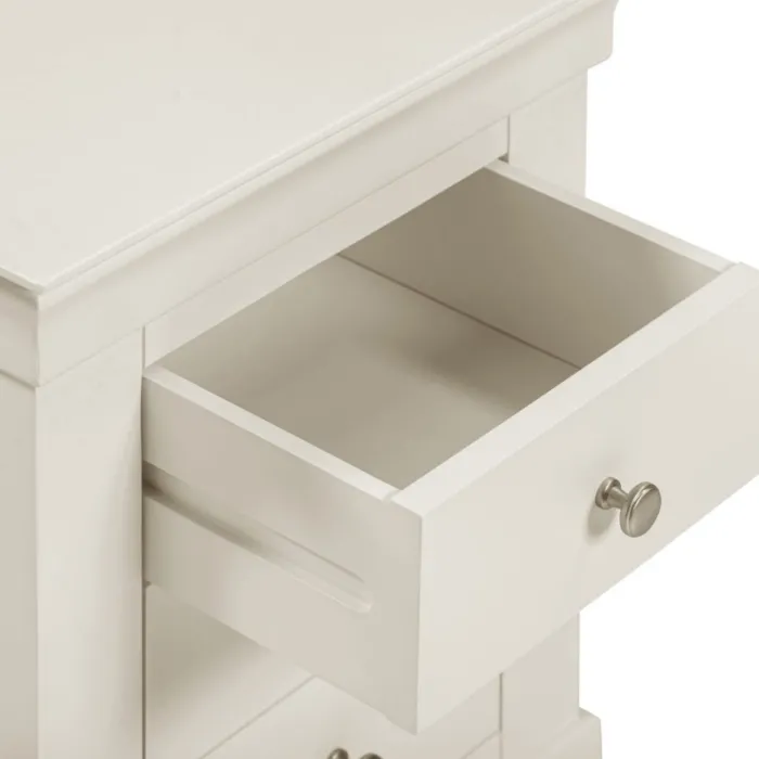 Bordeaux 3 Drawer Bedside Locker - Ivory