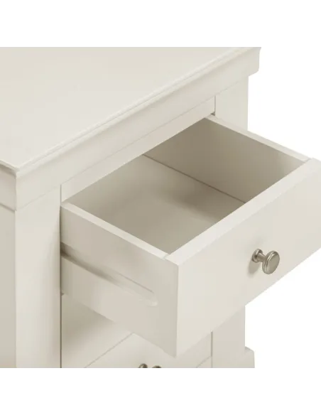 Bordeaux 3 Drawer Bedside Locker - Ivory