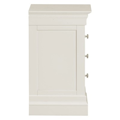 Bordeaux 3 Drawer Bedside Locker - Ivory