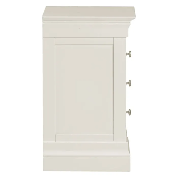 Bordeaux 3 Drawer Bedside Locker - Ivory