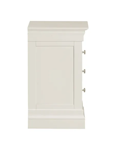 Bordeaux 3 Drawer Bedside Locker - Ivory