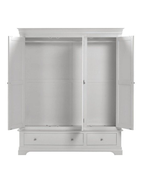 Bordeaux 3 Door Wardrobe - Pebble Grey