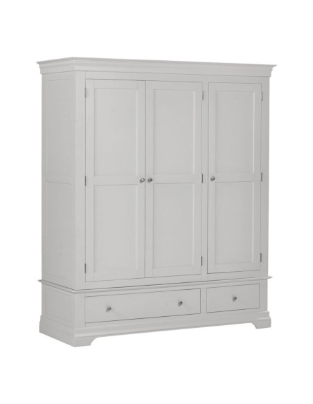 Bordeaux 3 Door Wardrobe - Pebble Grey