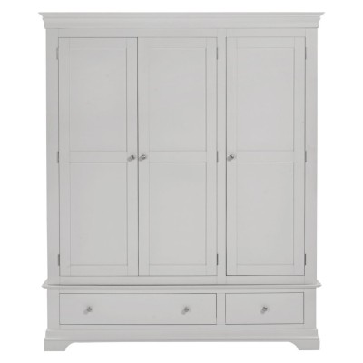 Bordeaux 3 Door Wardrobe - Pebble Grey