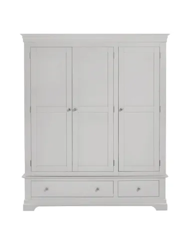 Bordeaux 3 Door Wardrobe - Pebble Grey