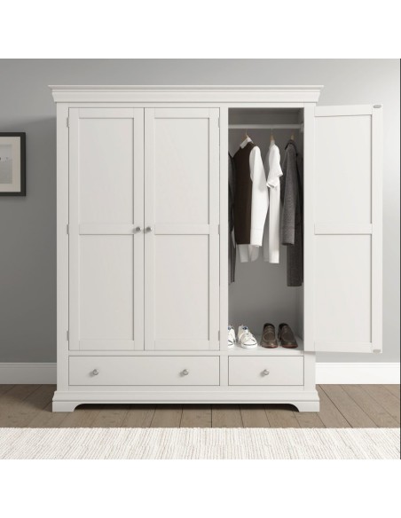 Bordeaux 3 Door Wardrobe - Ivory
