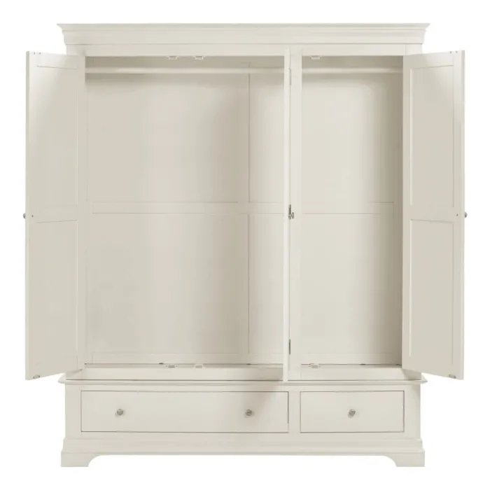 Bordeaux 3 Door Wardrobe - Ivory