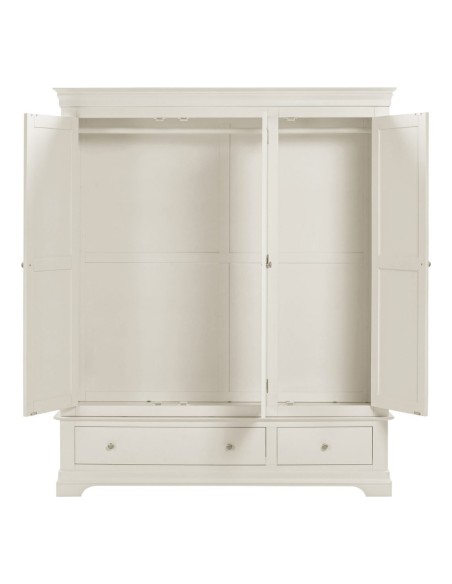 Bordeaux 3 Door Wardrobe - Ivory