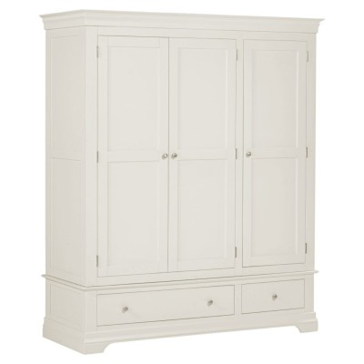 Bordeaux 3 Door Wardrobe - Ivory