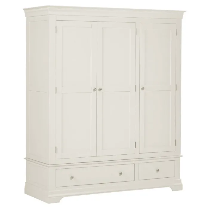 Bordeaux 3 Door Wardrobe - Ivory