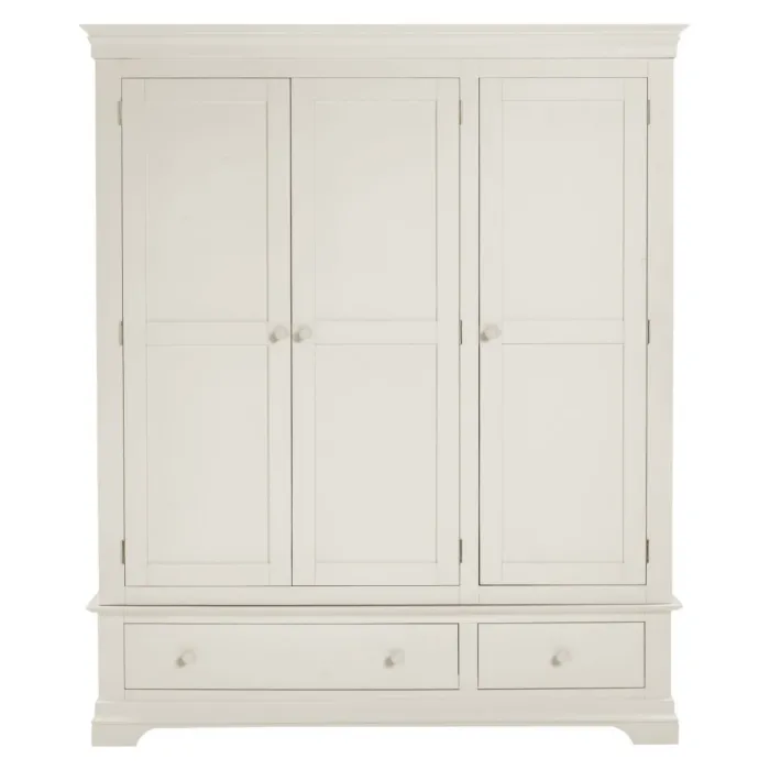Bordeaux 3 Door Wardrobe - Ivory