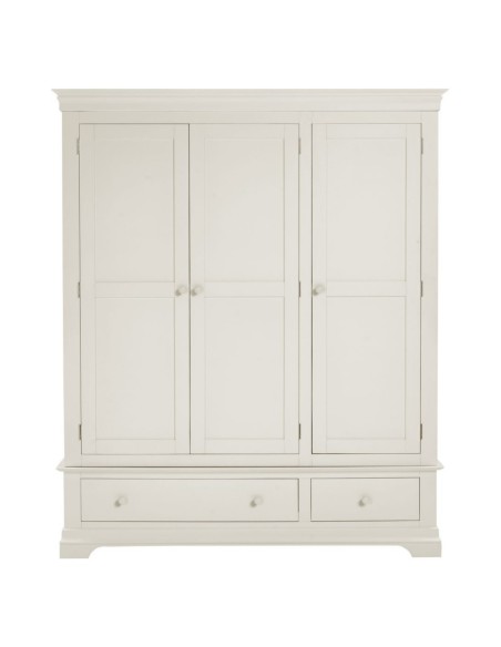 Bordeaux 3 Door Wardrobe - Ivory
