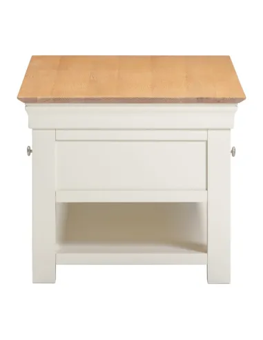 Bordeaux 2 Drawer Coffee Table - Ivory/Oak